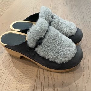 ✨SOLD✨ No. 6 Mid Heel Clog with Shearling